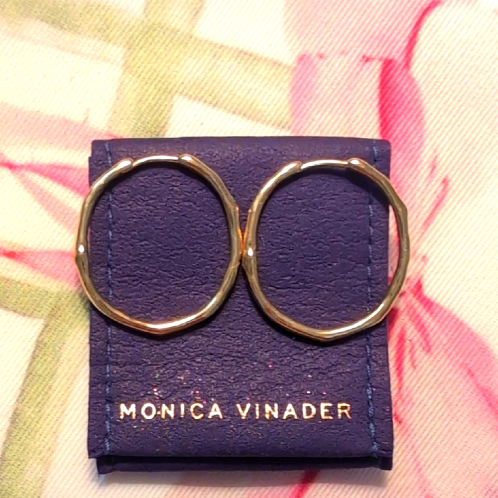 Monica Vinader Siren Muse 1" 18 K Gold Vermeil Hoop Earrings Liberty Of London